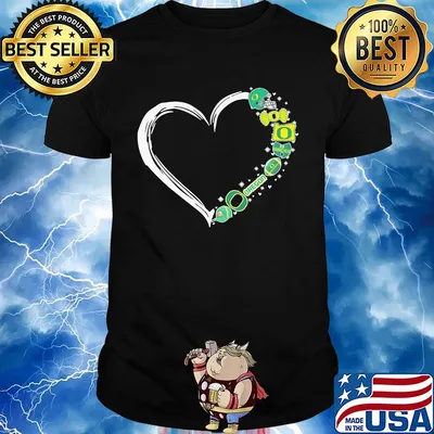 Oregon ducks football hearts shirt