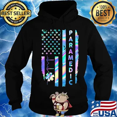 Paramedic American Flag Independence Day Shirt Hoodie