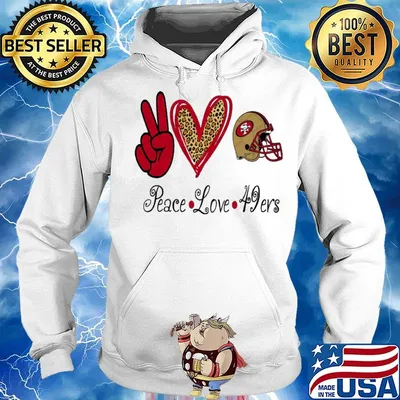 Peace Love 49ers Leopart s Hoodie