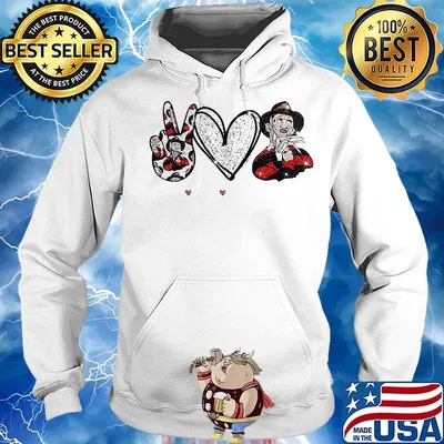 Peace love freddy krueger s Hoodie