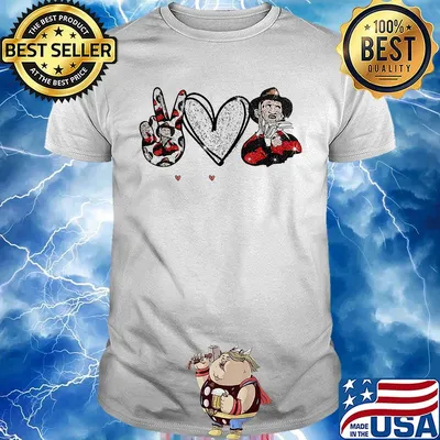 Peace love freddy krueger shirt