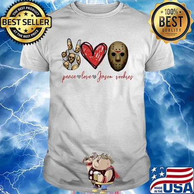 Peace love jason wookies halloween michael myers horror shirt