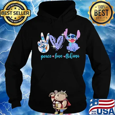 Peace love ohama stitch s Hoodie