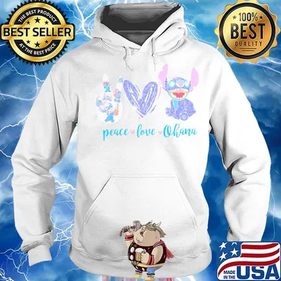 Peace love ohama stitch s Hoodie