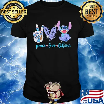 Peace love ohama stitch shirt