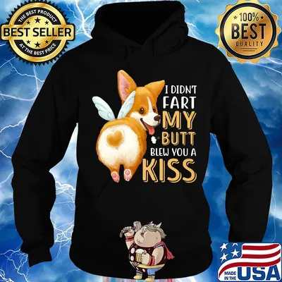 Pembroke Welsh Corgi I didn't fart my butt blew you a kiss s Hoodie