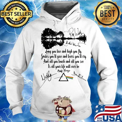 Pink floyd long you live and high you fly smiles you'll give and tears you'll cry signatures s Hoodie