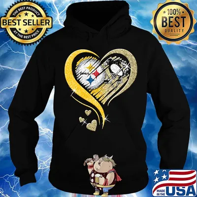 Pittsburgh steelers and pittsburgh penguins hearts diamond s Hoodie