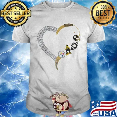 Pittsburgh steelers football logo heart shirt