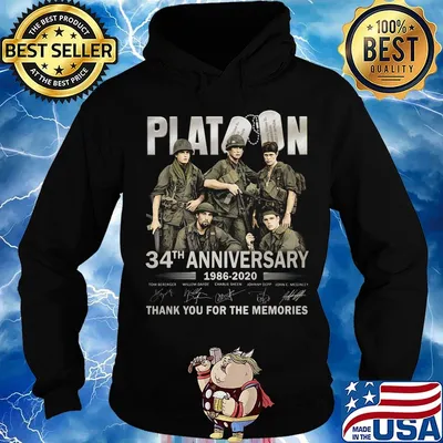 Platoon 34th anniversary 1986 2020 thank you for the memories signatures s Hoodie