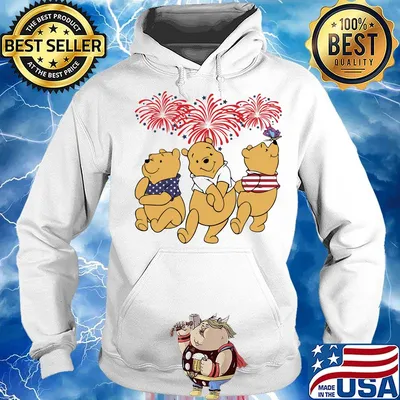 Pooh firework america 4th of july independence day s Hoodie
