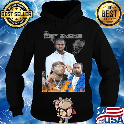 Pop smoke rapper skull fire s Hoodie