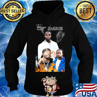 Pop smoke rapper skull fire s Hoodie