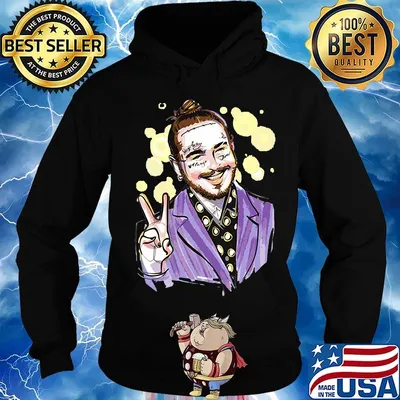 Post malone smiling art signatures s Hoodie