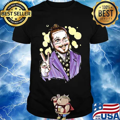 Post malone smiling art signatures shirt