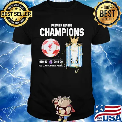 Premier league champions 1989-90 2019-20 you'll never walk alone shirt