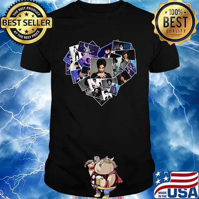 Prince singer pictures heart shirt