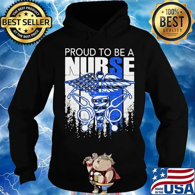 Proud to be a nurse american flag independence day s Hoodie