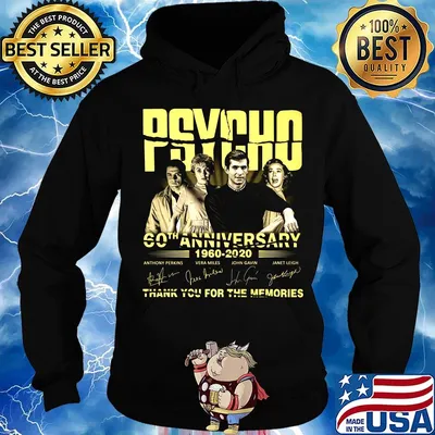 Psycho 60th anniversary 1960-2020 thank you for the memories signature s Hoodie