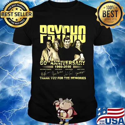 Psycho 60th anniversary 1960-2020 thank you for the memories signature shirt