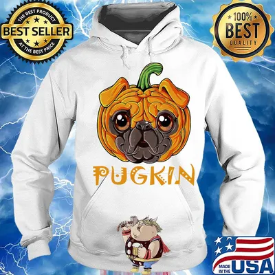 Pugkin Pug Pumpkin Halloween s Hoodie