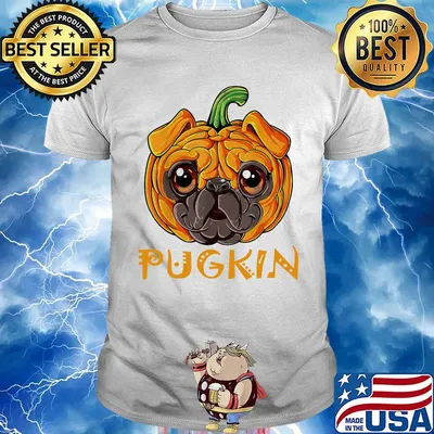 Pugkin Pug Pumpkin Halloween shirt
