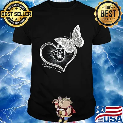 Raiders girl love butterfly shirt