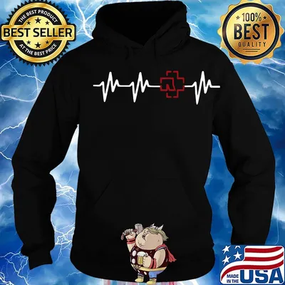 Rammstein band logo heartbeat s Hoodie