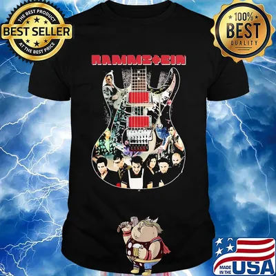 Rammstein band members guitar shirt