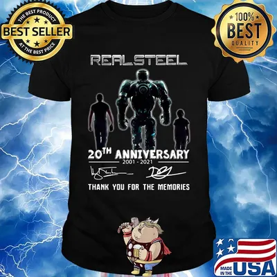 Real steel 20th anniversary 2001 2020 thank you for the memories signatures shirt