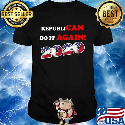 Republican do it again 2020 american flag independence day shirt