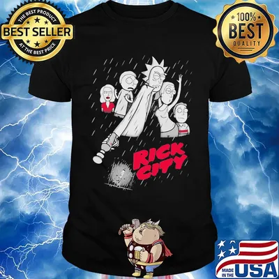 Rick and morty characters shoots rain shirt