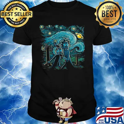 Rick and morty starry night shirt
