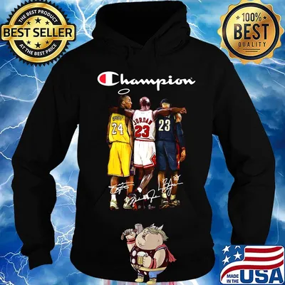 Rip kobe bryant michael jordan lebron james champion basketball signatures s Hoodie