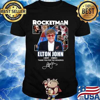 Rocketman 73 elton john 1947 2020 thank you for the memories signature shirt