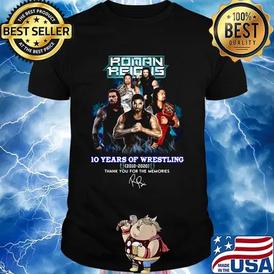 Roman reigns 10 years of wrestling 2010 2020 smoke thank you for the memories signature shirt