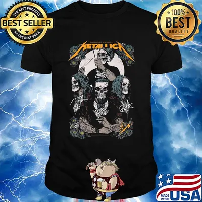 San francisco symphony metallica skeleton band members signatures shirt