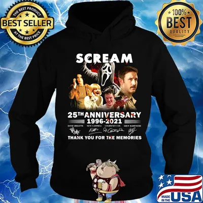 Scream 25th anniversary 1996 2021 thank you for the memories signatures s Hoodie