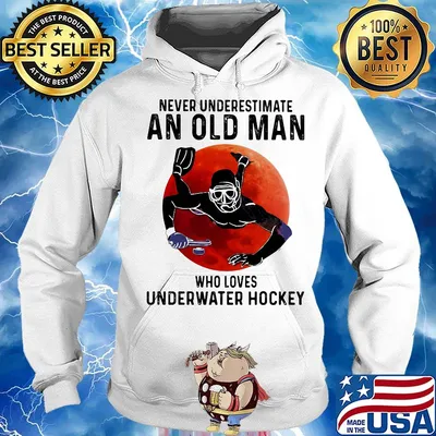 Scuba diving never underestimate an old woman who loves underwater hockey sunset s Hoodie
