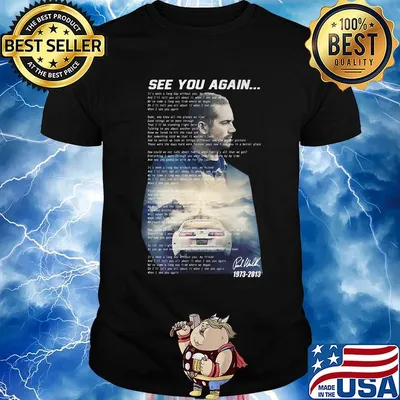 See you again wiz khalifa signature shirt