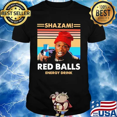 Shazam red balls energy drink vintage retro shirt