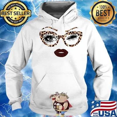 She face glasses leopard skin s Hoodie