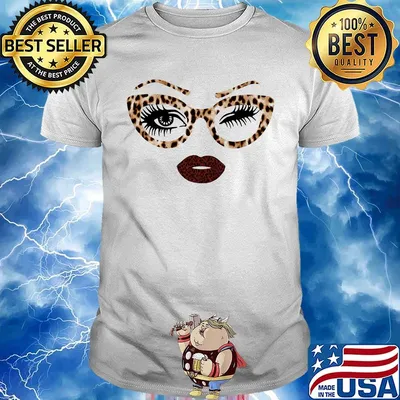 She face glasses leopard skin shirt
