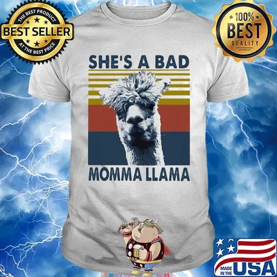 SHE'S A BAD MOMMA LLAMA VINTAGE RETRO SHIRT