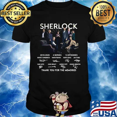 Sherlock 2010-2020 4 series 13 episodes thank you for the memories signature shirt