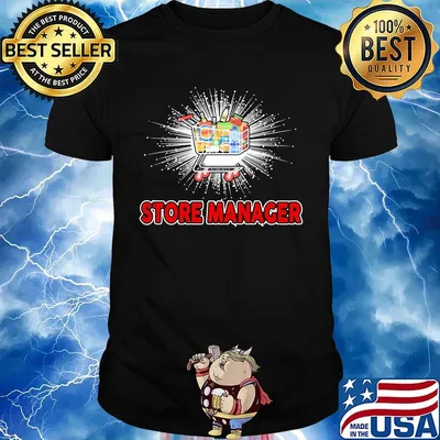 Shopping store manager light shirt