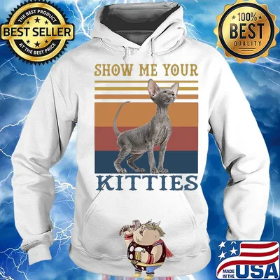 Show Me Your Kitties Vintage Retro Cat Shirt Hoodie