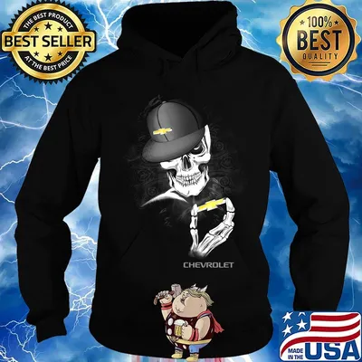 Skeleton skull chevrolet logo s Hoodie