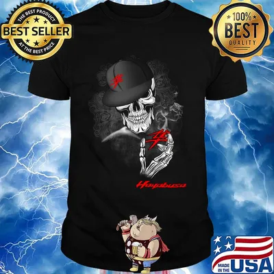 Skeleton skull hayabusa logo shirt