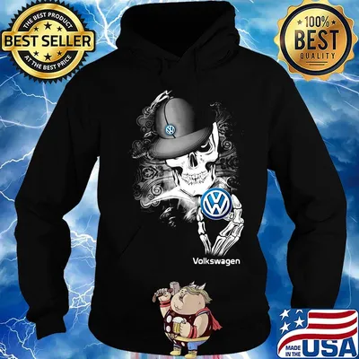 Skeleton skull volkswagen logo s Hoodie